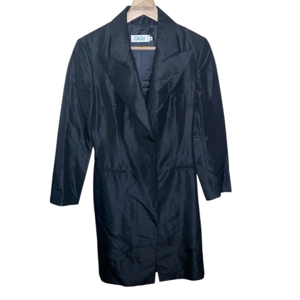 ROMEO GIGLI Women’s Black Trench Vintage Coat European size 40